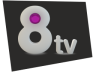 Logotipo de 8TV entre Septiembre/2015 y Septiembre/2017