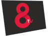 Logotipo de 8TV entre Septiembre/2017 y Agosto/2021