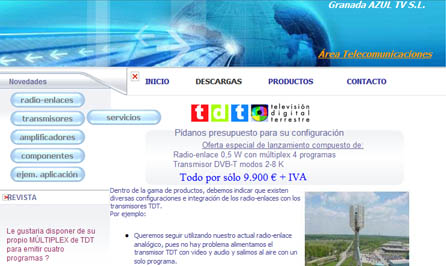 Oferta de Azul TV para difundir programas de terceros en TDT sin tener ningún tipo de licencia