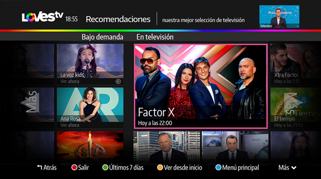 Pantalla de Loves TV